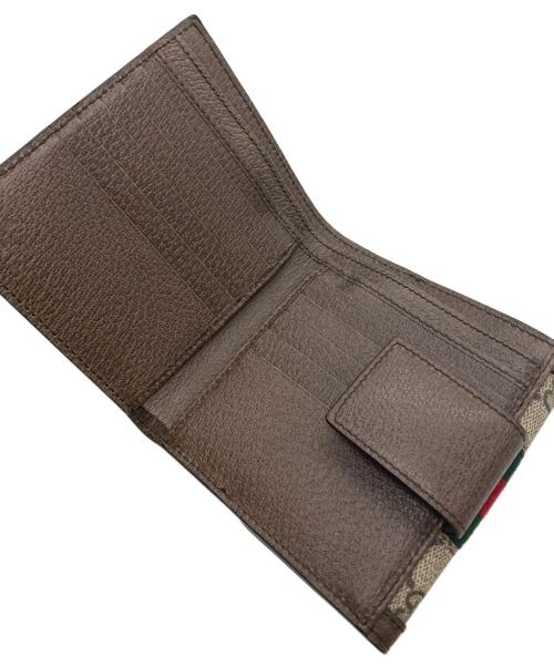 GUCCI（グッチ）GUCCI (グッチ) GG フレンチフラップウォレット ベージュの古着・服飾アイテム