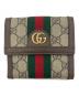 GUCCI（グッチ）の古着「GG フレンチフラップウォレット」｜ベージュ