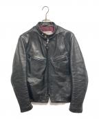 Schottショット）の古着「641XXH ホースハイド カフェレーサー ライダースジャケット」｜ブラック