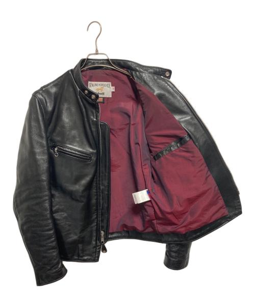 Schott（ショット）Schott (ショット) 641XXH ホースハイド カフェレーサー ライダースジャケット ブラック サイズ:SIZE 38の古着・服飾アイテム