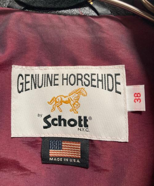Schott（ショット）Schott (ショット) 641XXH ホースハイド カフェレーサー ライダースジャケット ブラック サイズ:SIZE 38の古着・服飾アイテム
