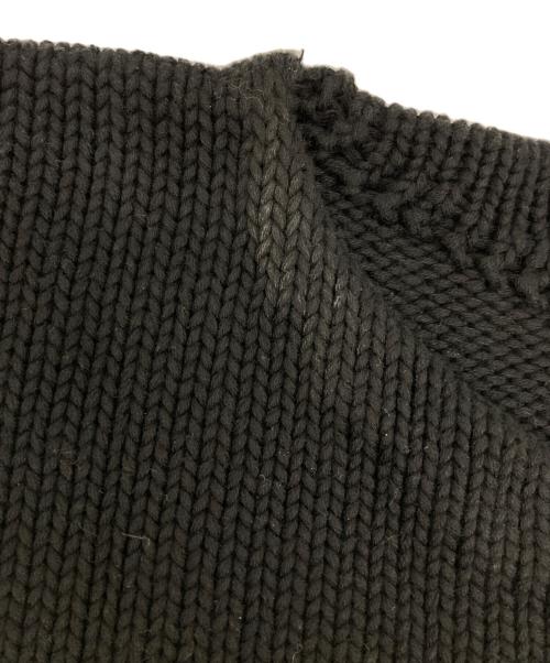 POLO RALPH LAUREN（ポロ・ラルフローレン）POLO RALPH LAUREN (ポロ・ラルフローレン) RLロゴエルボーパッチニット ブラック サイズ:Mの古着・服飾アイテム
