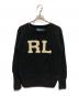 POLO RALPH LAUREN（ポロ・ラルフローレン）の古着「RLロゴエルボーパッチニット」｜ブラック