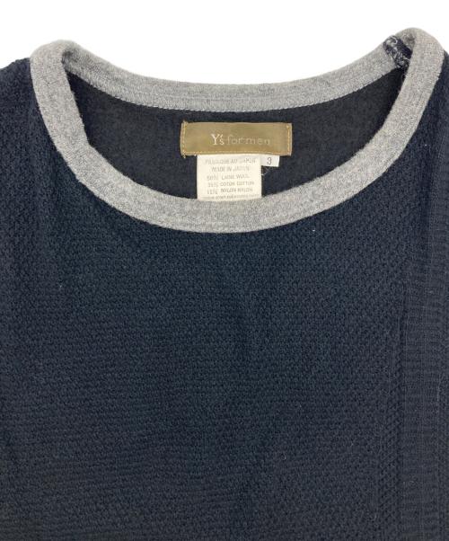 Y's for men（ワイズフォーメン）Y's for men (ワイズフォーメン) 切替ニット ブラック サイズ:3の古着・服飾アイテム