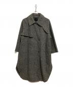 Spick and Spanスピック＆スパン）の古着「Wスライバーヘリンボーンボリュームコート」｜グレー