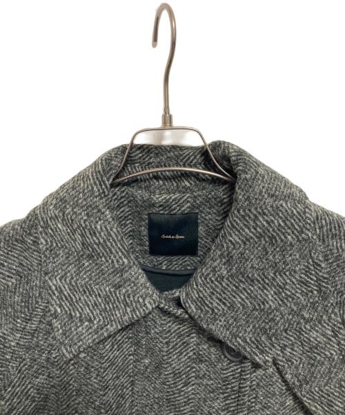 Spick and Span（スピック＆スパン）Spick and Span (スピックアンドスパン) Wスライバーヘリンボーンボリュームコート グレー サイズ:36の古着・服飾アイテム
