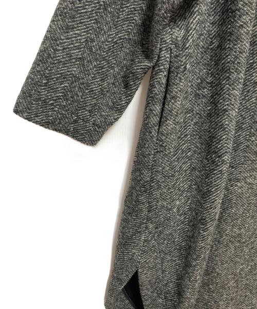 Spick and Span（スピック＆スパン）Spick and Span (スピックアンドスパン) Wスライバーヘリンボーンボリュームコート グレー サイズ:36の古着・服飾アイテム