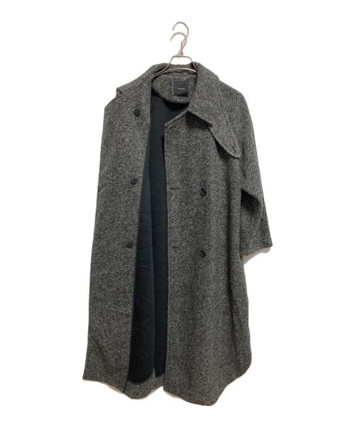 Spick and Span（スピック＆スパン）Spick and Span (スピックアンドスパン) Wスライバーヘリンボーンボリュームコート グレー サイズ:36の古着・服飾アイテム