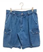 VERSACE JEANS SIGNATUREヴェルサーチジーンズシグネチャー）の古着「デニムハーフパンツ」｜インディゴ