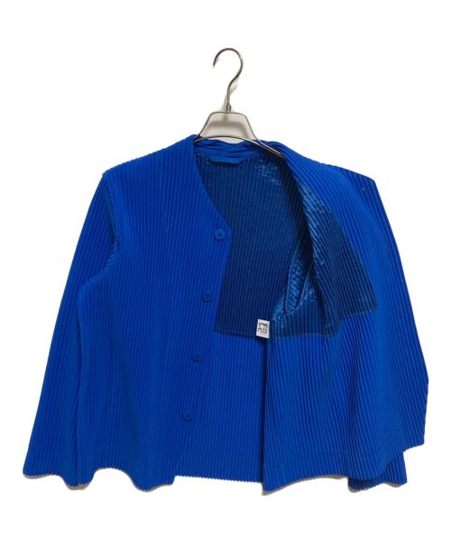 HOMME PLISSE ISSEY MIYAKE（オム プリッセ イッセイ ミヤケ）HOMME PLISSE ISSEY MIYAKE (オムプリッセ イッセイ ミヤケ) プリーツジャケット ブルー サイズ:1の古着・服飾アイテム