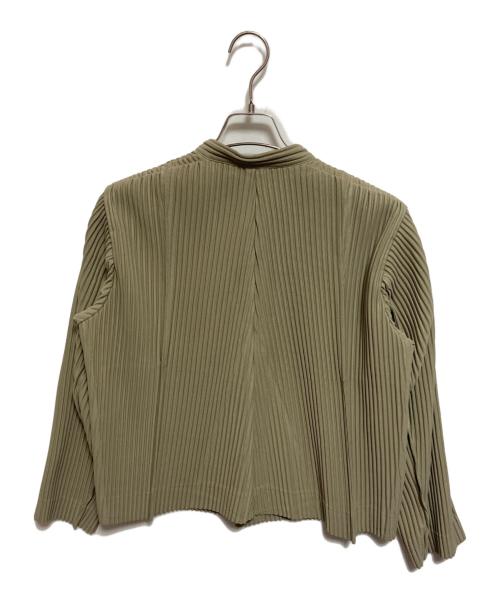 HOMME PLISSE ISSEY MIYAKE（オム プリッセ イッセイ ミヤケ）HOMME PLISSE ISSEY MIYAKE (オムプリッセ イッセイ ミヤケ) プリーツジャケット ベージュ サイズ:1の古着・服飾アイテム