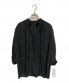 icBアイシービー）の古着「ドレープシフォン ブラウス」｜ブラック