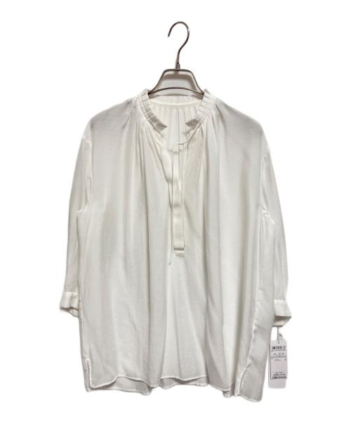 icB（アイシービー）icB (アイシービー) ドレープシフォン ブラウス ホワイト サイズ:4の古着・服飾アイテム