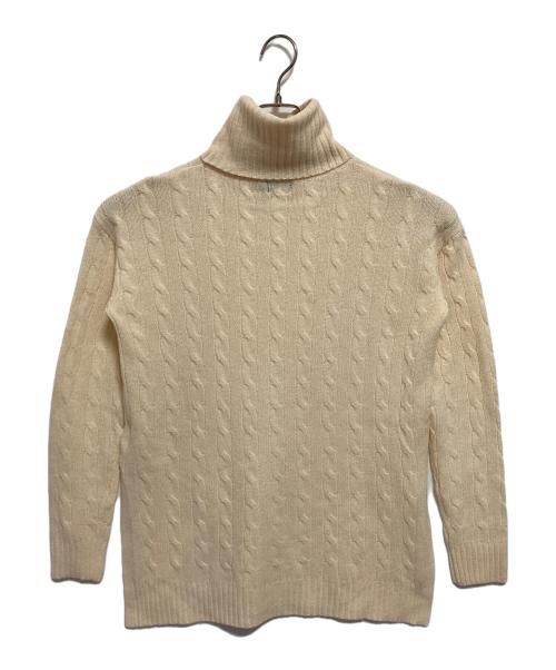 POLO RALPH LAUREN（ポロ・ラルフローレン）POLO RALPH LAUREN (ポロ・ラルフローレン) タートルネックニットチュニック アイボリー サイズ:Sの古着・服飾アイテム