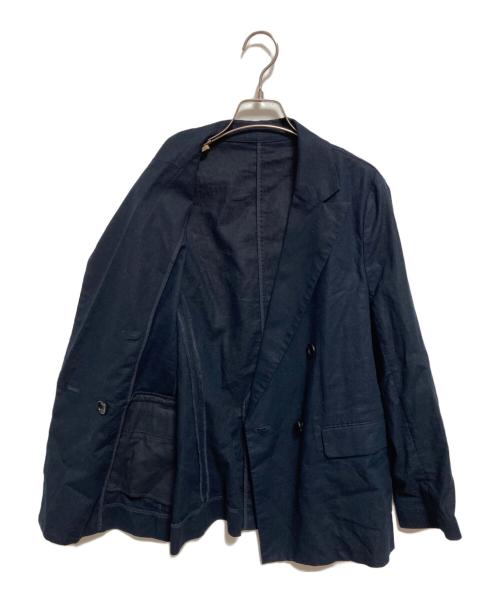 SLOBE IENA（スローブ イエナ）SLOBE IENA (スローブ イエナ) リネンコットンダブルブレストジャケット ネイビー サイズ:下記参照の古着・服飾アイテム