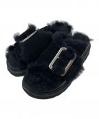 MOHIモヒ）の古着「ムートンサンダル」｜ブラック