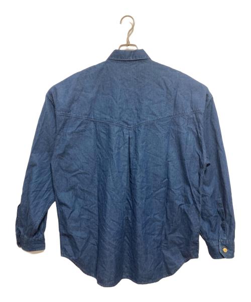 VERSACE JEANS COUTURE（ヴェルサーチ ジーンズクチュール）VERSACE JEANS COUTURE (ヴェルサーチ ジーンズクチュール) 金釦シャツ インディゴ サイズ:Mの古着・服飾アイテム