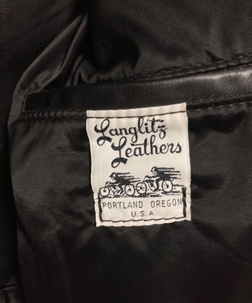Langlitz Leathers（ラングリッツレザー）Langlitz Leathers (ラングリッツレザー) Cascade シングルライダースジャケット ブラック サイズ:42の古着・服飾アイテム