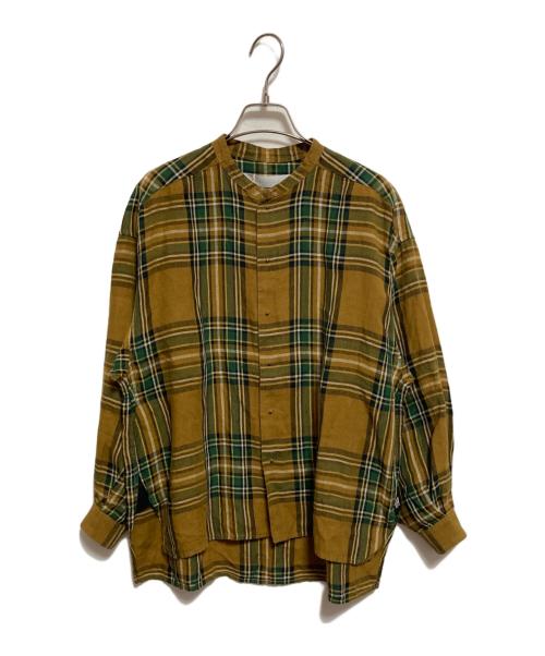 ASEEDONCLOUD（アシードンクラウド）ASEEDONCLOUD (アシードンクラウド) AUTOMATA ENGINEER SHIRTS ブラウン×グリーン サイズ:Sの古着・服飾アイテム