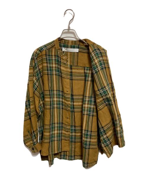 ASEEDONCLOUD（アシードンクラウド）ASEEDONCLOUD (アシードンクラウド) AUTOMATA ENGINEER SHIRTS ブラウン×グリーン サイズ:Sの古着・服飾アイテム