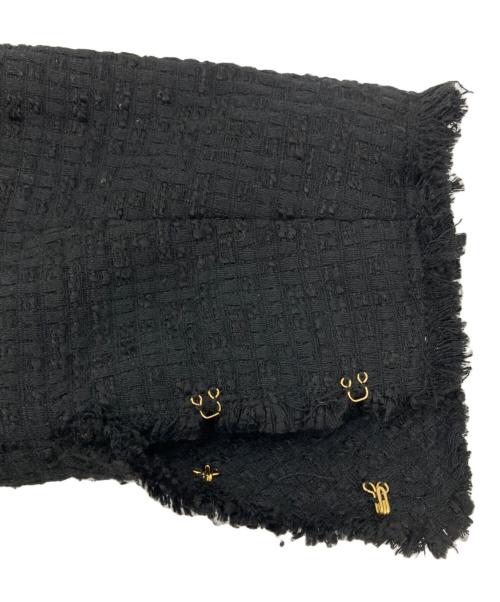 GALLARDA GALANTE NAVY（ガリャルダガランテネイビー）GALLARDA GALANTE NAVY (ガリャルダガランテネイビー) ツイードクルーネックジャケット ブラック サイズ:Fの古着・服飾アイテム