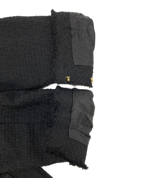 GALLARDA GALANTE NAVY（ガリャルダガランテネイビー）GALLARDA GALANTE NAVY (ガリャルダガランテネイビー) ツイードクルーネックジャケット ブラック サイズ:Fの古着・服飾アイテム