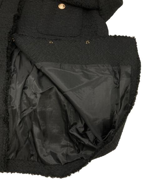 GALLARDA GALANTE NAVY（ガリャルダガランテネイビー）GALLARDA GALANTE NAVY (ガリャルダガランテネイビー) ツイードクルーネックジャケット ブラック サイズ:Fの古着・服飾アイテム