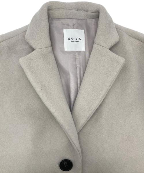 SALON adam et rope'（サロンアダムエロペ）SALON adam et rope' (サロンアダムエロペ) Super100's WOOLOOP チェスターフィールドコート ベージュ サイズ:Mの古着・服飾アイテム
