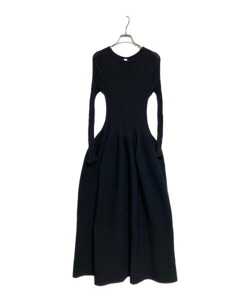 CFCL（シーエフシーエル）CFCL (シーエフシーエル) POTTERY GLITTER LONG SLEEVE DRESS ブラック サイズ:3の古着・服飾アイテム