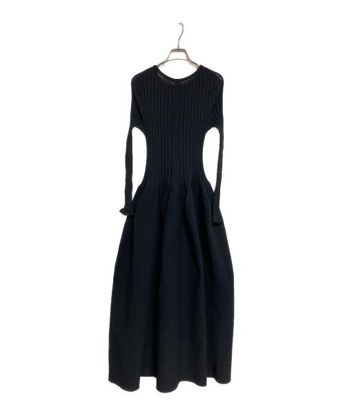 CFCL（シーエフシーエル）CFCL (シーエフシーエル) POTTERY GLITTER LONG SLEEVE DRESS ブラック サイズ:3の古着・服飾アイテム