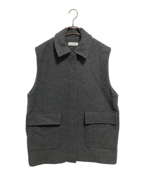 SACRA（サクラ）SACRA (サクラ) ラムウール メルトンジレ グレー サイズ:38の古着・服飾アイテム