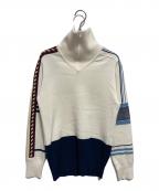 BACCAバッカ）の古着「ウールポリエステル スキーニット」｜アイボリー