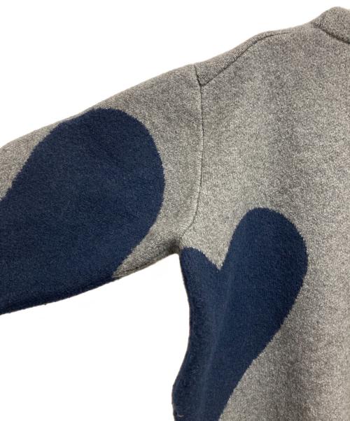 NKNIT（ンニット）NKNIT (ンニット) クルーネックハートニットプルオーバー グレーの古着・服飾アイテム