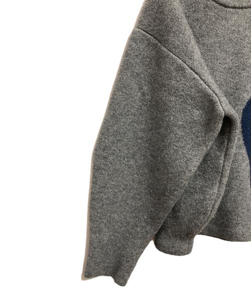 NKNIT（ンニット）NKNIT (ンニット) クルーネックハートニットプルオーバー グレーの古着・服飾アイテム