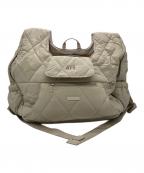 moncheriモンシェリ）の古着「キルティングメッシュ付きフロントリュック」｜ベージュ