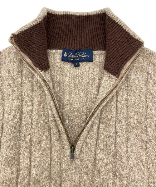 BROOKS BROTHERS（ブルックスブラザーズ）BROOKS BROTHERS (ブルックスブラザーズ) ハーフジップニット ベージュ サイズ:Mの古着・服飾アイテム