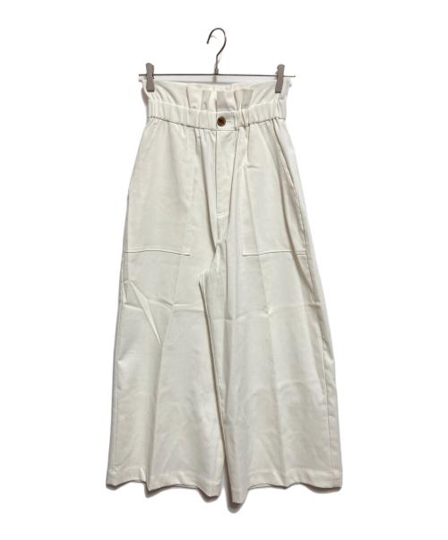 THREE DOTS（スリードッツ）THREE DOTS (スリードッツ) High dense rammy wide pant ホワイト サイズ:XSの古着・服飾アイテム