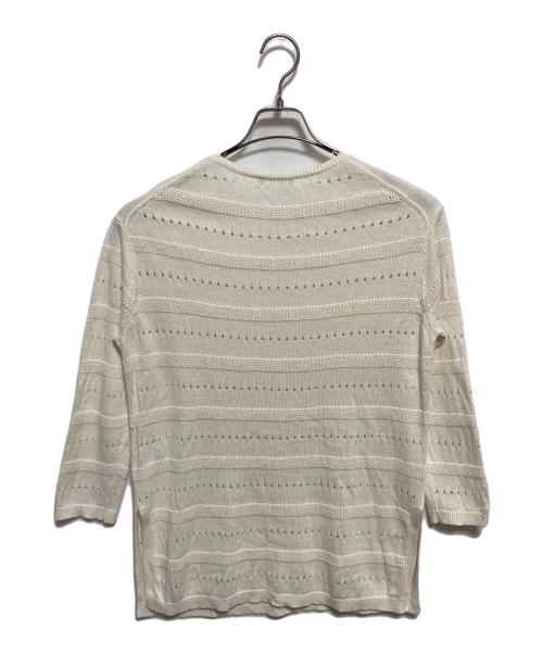 theory luxe（セオリーリュクス）theory luxe (セオリーリュクス) 七分袖ニットプルオーバー ベージュ サイズ:38の古着・服飾アイテム