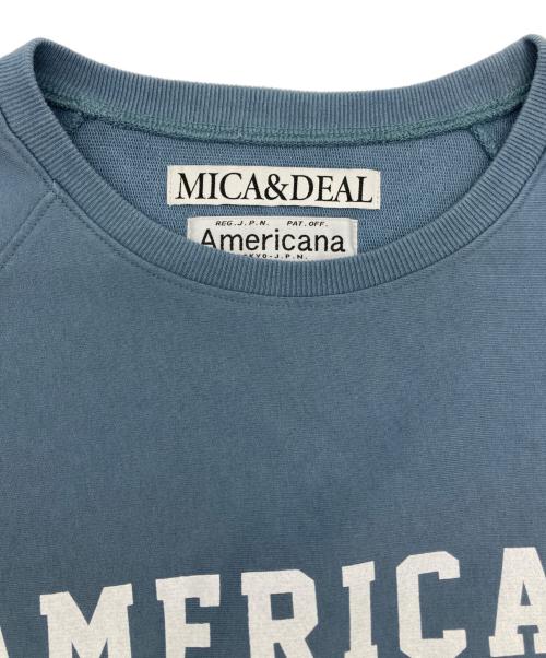 MICA&DEAL（マイカアンドディール）MICA&DEAL (マイカアンドディール) Americana (アメリカーナ) ロゴスウェット ブルー サイズ:FREEの古着・服飾アイテム