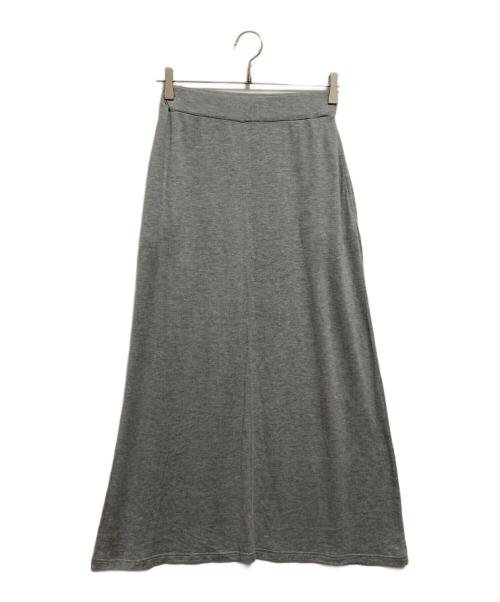 THREE DOTS（スリードッツ）THREE DOTS (スリードッツ) ブラッシュドセーター Aラインロングスカート グレー サイズ:-の古着・服飾アイテム