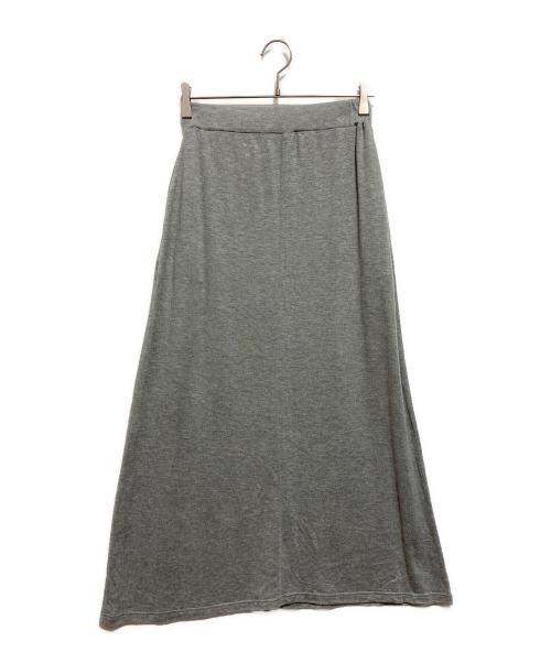 THREE DOTS（スリードッツ）THREE DOTS (スリードッツ) ブラッシュドセーター Aラインロングスカート グレー サイズ:-の古着・服飾アイテム