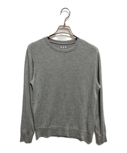 THREE DOTS（スリードッツ）THREE DOTS (スリードッツ) ブラッシュド シンプルクルーネックセーター グレー サイズ:XSの古着・服飾アイテム