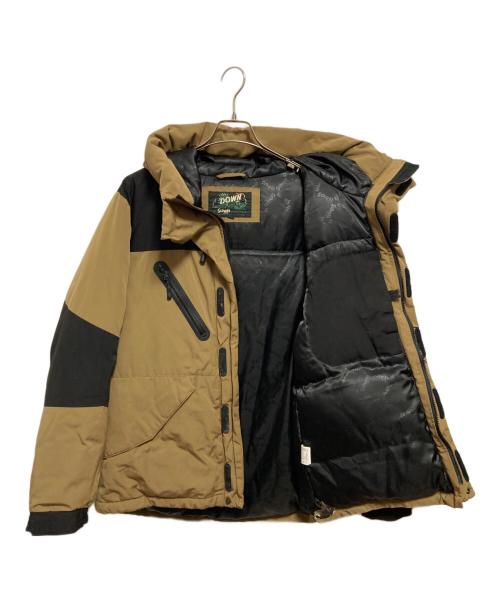 Schott（ショット）Schott (ショット) ダウンジャケット ベージュ×ブラック サイズ:Lの古着・服飾アイテム