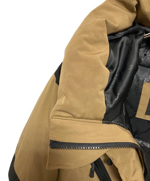 Schott（ショット）Schott (ショット) ダウンジャケット ベージュ×ブラック サイズ:Lの古着・服飾アイテム