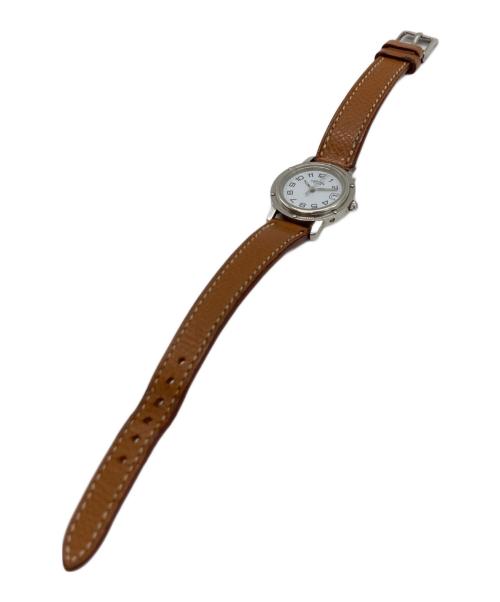 HERMES（エルメス）HERMES (エルメス) クリッパー　リストウォッチ ホワイトの古着・服飾アイテム