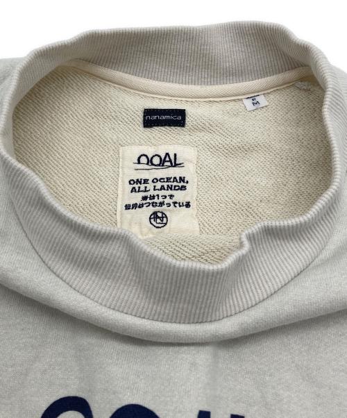 nanamica（ナナミカ）nanamica (ナナミカ) Crew Neck Sweat Navy ベージュ サイズ:Ｍの古着・服飾アイテム