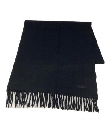 中古・古着通販】HERMES (エルメス) カシミヤマフラー ブラック