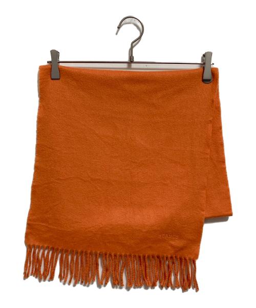 HERMES（エルメス）HERMES (エルメス) カシミヤマフラー オレンジの古着・服飾アイテム