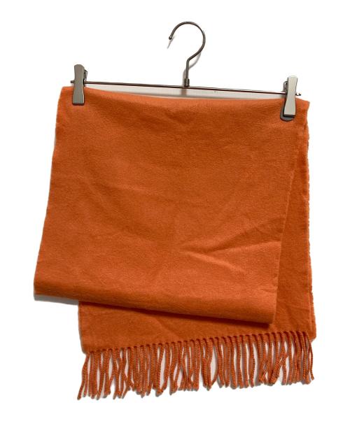 HERMES（エルメス）HERMES (エルメス) カシミヤマフラー オレンジの古着・服飾アイテム