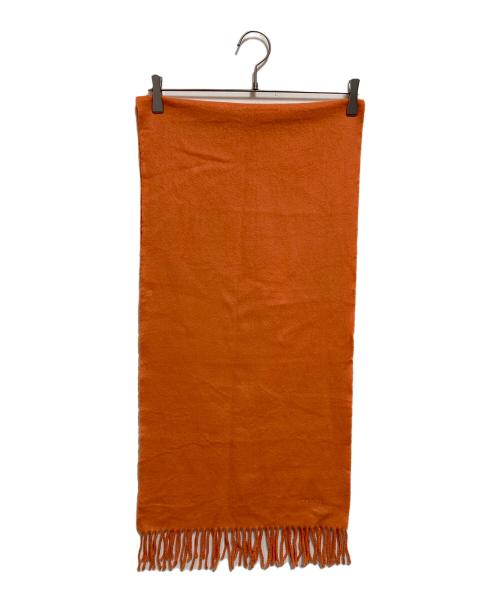 HERMES（エルメス）HERMES (エルメス) カシミヤマフラー オレンジの古着・服飾アイテム
